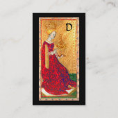 ANTIEK STUURSTOFFEN VAN KUPS ZWARTE PEARL MONOGRAM VISITEKAARTJE (Achterkant)