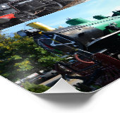 Antiek-stuwstoflocomotief Perfect Poster (Hoek)