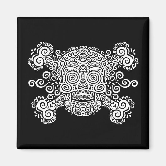 Antiek suikerschedel magneet (Voorkant)