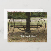 antiek sulky hay rake briefkaart 2 - Aanpassen (Voorkant / Achterkant)