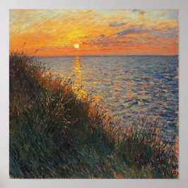 Antiek Sunsetposter Sieraad voor de Kinderkamer Poster
