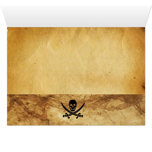 ANTIEK TALISMAN/PIRAAT TREASURE MAP (Binenzijde Horizontaal (Onderkant))