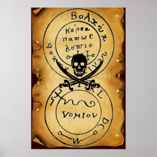 ANTIEK TALISMAN/PIRAAT TREASURE MAP POSTER