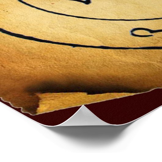 ANTIEK TALISMAN/PIRAAT TREASURE MAP POSTER (Hoek)