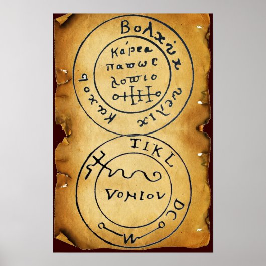 ANTIEK TALISMAN/PIRAAT TREASURE MAP POSTER (Voorkant)