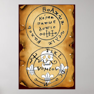 ANTIEK TALISMAN/PIRAAT TREASURE MAP POSTER