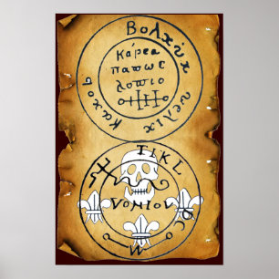 ANTIEK TALISMAN/PIRAAT TREASURE MAP POSTER