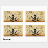 ANTIEK TALISMAN/PIRAAT TREASURE MAP RECHTHOEKIGE STICKER (Vel)