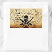 ANTIEK TALISMAN/PIRAAT TREASURE MAP RECHTHOEKIGE STICKER (Tas)
