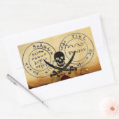 ANTIEK TALISMAN/PIRAAT TREASURE MAP RECHTHOEKIGE STICKER (Envelop)