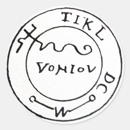 ANTIEK TALISMAN/PIRAAT TREASURE MAP RONDE STICKER (Voorkant)