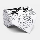 ANTIEK TALISMAN/PIRAAT TREASURE MAP STROPDAS (Opgerold)