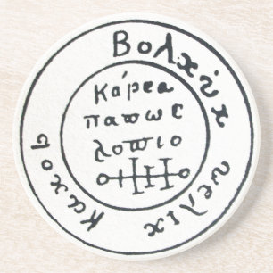 ANTIEK TALISMAN/PIRAAT TREASURE MAP ZANDSTEEN ONDERZETTER