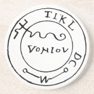 ANTIEK TALISMAN/PIRAAT TREASURE MAP ZANDSTEEN ONDERZETTER