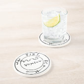 ANTIEK TALISMAN/PIRAAT TREASURE MAP ZANDSTEEN ONDERZETTER (Zijkant)