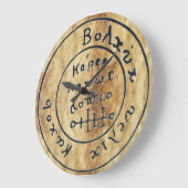 ANTIEK TALISMAN / PIRATEN BEHANDELING KAART PARCHM GROTE KLOK (Hoek)