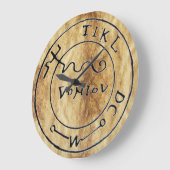 ANTIEK TALISMAN / PIRATEN BEHANDELING KAART PARCHM GROTE KLOK (Hoek)