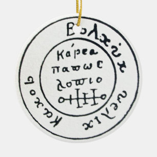 ANTIEK TALISMAN/PIRATEN BEHANDELINGSKAARTEN KERAMISCH ORNAMENT