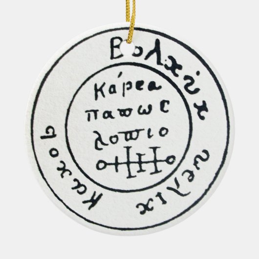 ANTIEK TALISMAN/PIRATEN BEHANDELINGSKAARTEN KERAMISCH ORNAMENT (Voorkant)