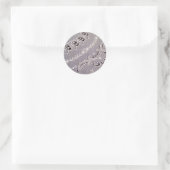 Antiek tamboerkant ronde sticker (Tas)