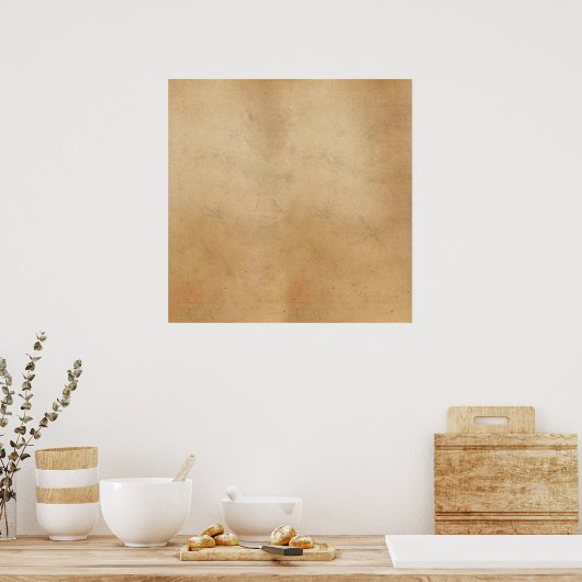  Antiek Tan Grunge-papier Poster (Keuken)