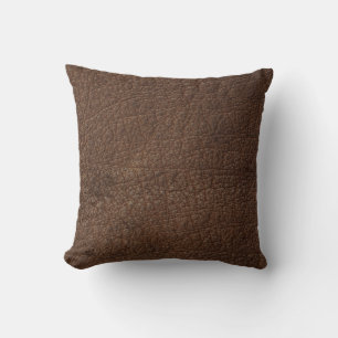 Antiek Tan Leather Print Cushion Textern-patroon Kussen