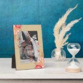 Antiek Tan Mat 5 x 7 Foto Plaque met Easel Fotoplaat (Zijkant)