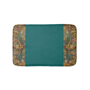 Antiek Tapestry Jewel Tones Dark Blauwgroen ftalo Badmat