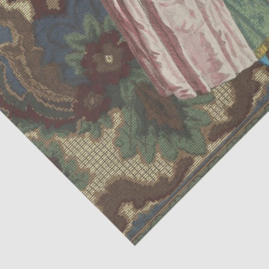 Antiek Tapijt & Bloemen Decoupage Tissue Papier (Detail)