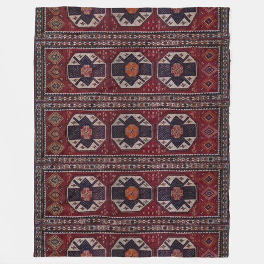 Antiek tapijt fleece deken (Voorkant)