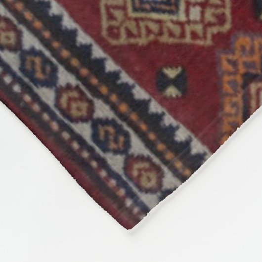 Antiek tapijt fleece deken (Hoek)