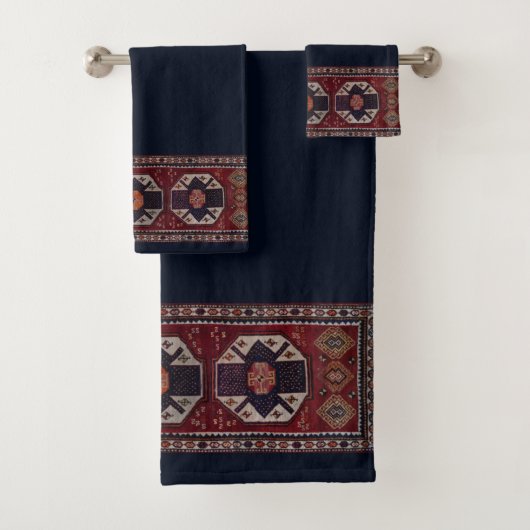 Antiek tapijtontwerp bad handdoek (Insitu)