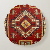 Antiek tapijttapijt rond kussen (Voorkant)