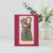 Antiek tarot-afspeelkaart:  Sterkte Briefkaart (Staand voorkant)