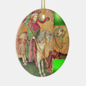 Antiek Tarots/Duitse gerechtskaarten/koning der va Keramisch Ornament (Rechts)