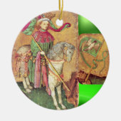 Antiek Tarots/Duitse gerechtskaarten/koning der va Keramisch Ornament (Voorkant)