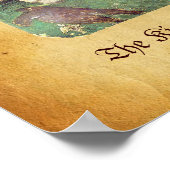 Antiek Tarots/Duitse gerechtskaarten/koning der va Poster (Hoek)