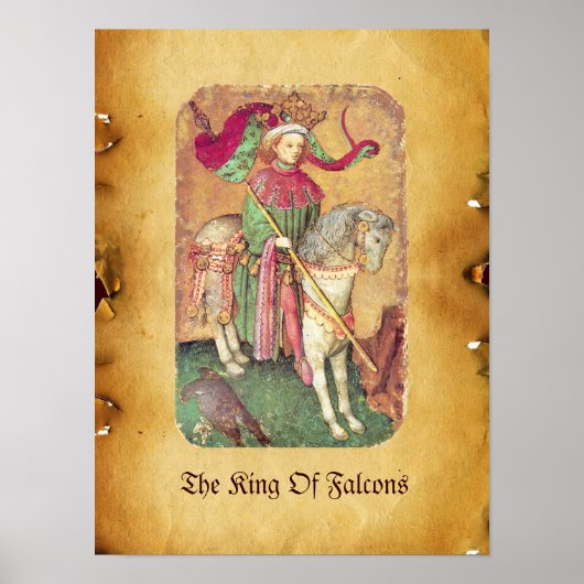 Antiek Tarots/Duitse gerechtskaarten/koning der va Poster (Voorkant)