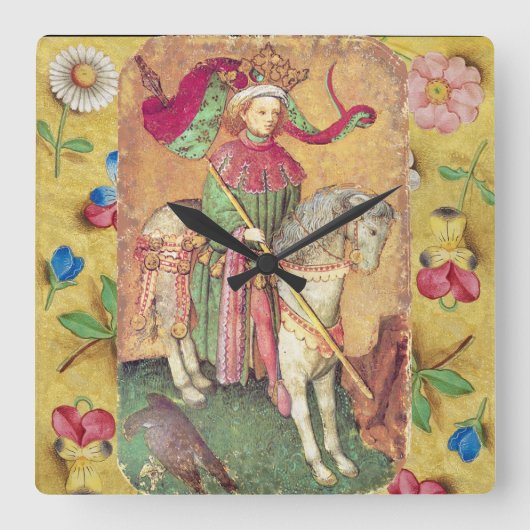 Antiek Tarots/Duitse gerechtskaarten/koning der va Vierkante Klok (Voorkant)