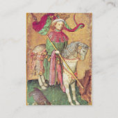 Antiek Tarots/Duitse gerechtskaarten/koning der va Visitekaartje (Achterkant)