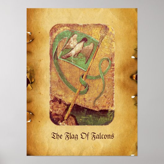 Antiek Tarots/Duitse gerechtskaarten/vlag van Falc Poster (Voorkant)