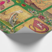 Antiek Tarots, Duitse gerechtskaarten, vlaggen in  Cadeaupapier (Hoek)