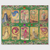 Antiek Tarots, Duitse gerechtskaarten, vlaggen in Cadeaupapier (Vlak)