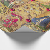 Antiek Tarots / Duitse Hof Kaarten / Falcons, Hert Cadeaupapier (Hoek)