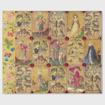 Antiek Tarots / Duitse Hof Kaarten / Falcons, Hert