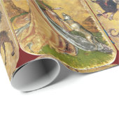 Antiek Tarots / Duitse Hof Kaarten / Falcons, Hert Cadeaupapier (Rol Hoek)