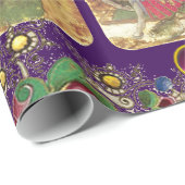 Antiek Tarots, Duitse Hof Kaarten, Paarse vlaggen Cadeaupapier (Rol Hoek)