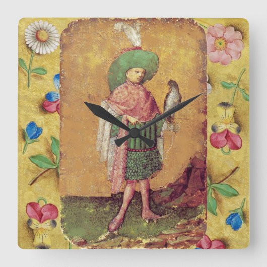 Antiek Tarots Duitse rechtbank Kaarten/vierkant va Vierkante Klok (Voorkant)