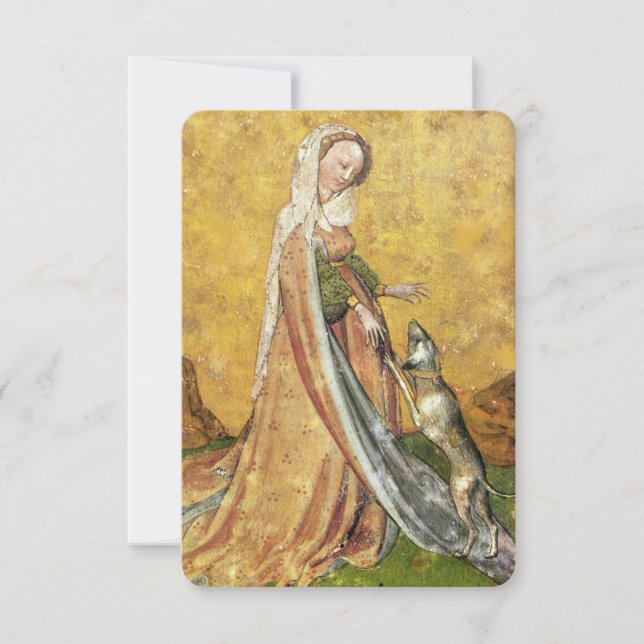 Antiek Tarots/Kaarten van de Duitse rechtbank/Dame (Voorkant)