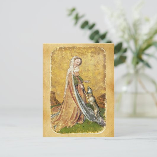 Antiek Tarots/Kaarten van de Duitse rechtbank/Dame Briefkaart (Staand voorkant)